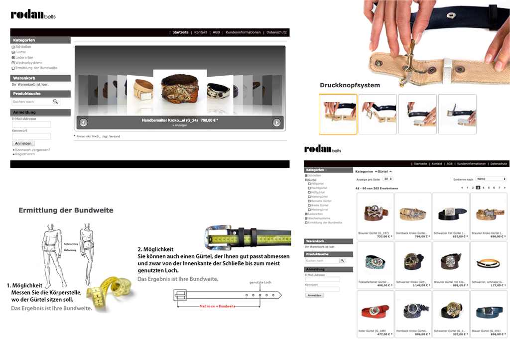 Rodan Belts ° Konzept und Gestaltung - Onlineshop für Gürtel